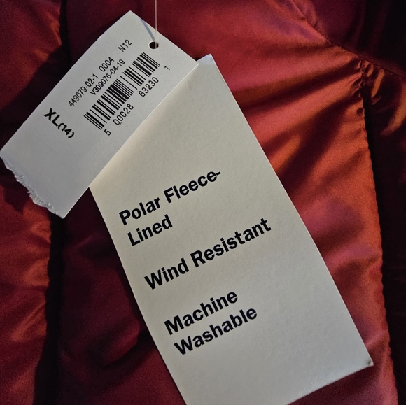 Old Navy Red Boys Full Front Zip Puffer Jacket XL (14) NWT - Picture 4 of 5